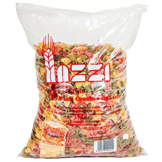 Паста Бабочки цветные Pastello Farfalloni 3 col 5 кг, изображение 2