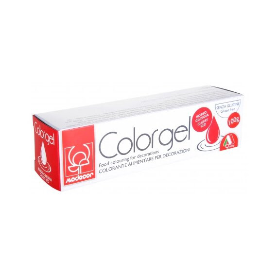 Вишневый гелевый краситель Colorgel Modecor ROSSO CILIEGIA 100 г, Цвет: Красный, изображение 2