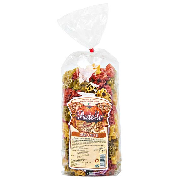 Паста Ведмедики трикольорові Pastello Orsacchiotti 3 col 500 г, зображення 2 Паста Ведмедики трикольорові Pastello Orsacchiotti 3 col 500 г, зображення 2
