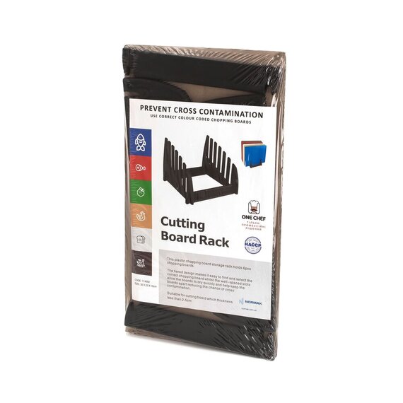 Підставка з поліпропілену під 6 обробних дощок завтовшки до 25 мм 31,6х23×17 см чорна, зображення 4 Підставка з поліпропілену під 6 обробних дощок завтовшки до 25 мм 31,6х23×17 см чорна, зображення 4