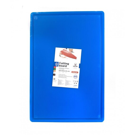 Дошка обробна HDPE з жолобом, 600×400×18 мм, синя, Колір: Синій, зображення 3 Дошка обробна HDPE з жолобом, 600×400×18 мм, синя, Колір: Синій, зображення 3