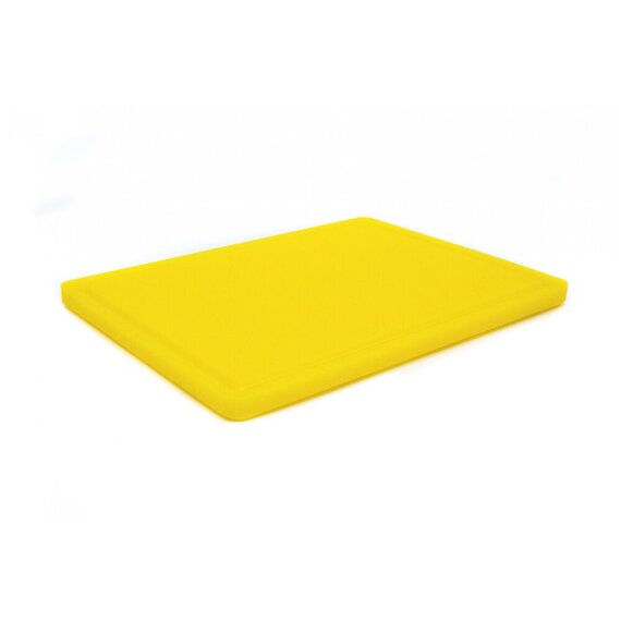 Дошка обробна HDPE з жолобом, 400×300×18 мм, жовта, Колір: Жовтий, зображення 2 Дошка обробна HDPE з жолобом, 400×300×18 мм, жовта, Колір: Жовтий, зображення 2