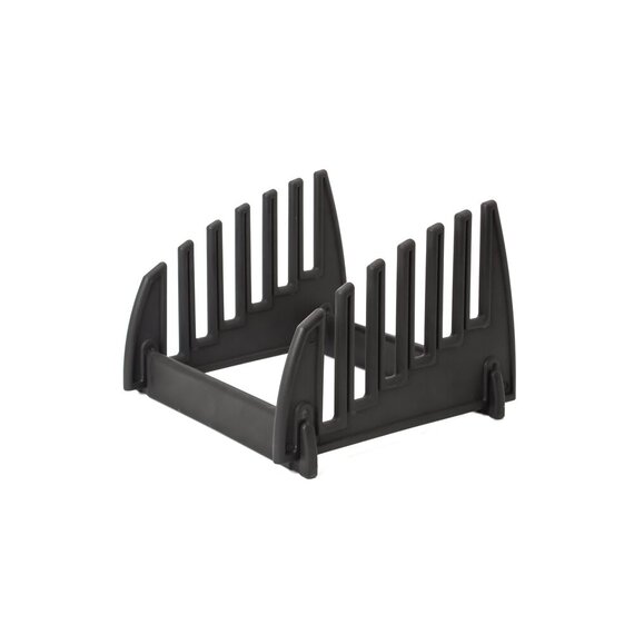 Підставка з поліпропілену під 6 обробних дощок завтовшки до 12 мм 23×23×16 см чорна, зображення 2 Підставка з поліпропілену під 6 обробних дощок завтовшки до 12 мм 23×23×16 см чорна, зображення 2