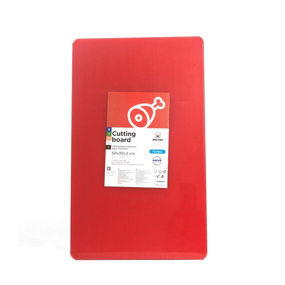 Дошка обробна двостороння LDPE 500×300×20 мм червона, Колір: Червоний, зображення 2 Дошка обробна двостороння LDPE 500×300×20 мм червона, Колір: Червоний, зображення 2