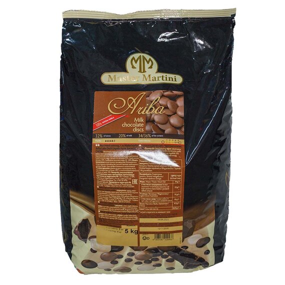 Молочний шоколад Ariba Milk Discs 32% 34/36 Master Martini 1 кг