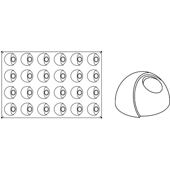 Форма силіконова Pavoni Павофлек Екліпс, зображення 4