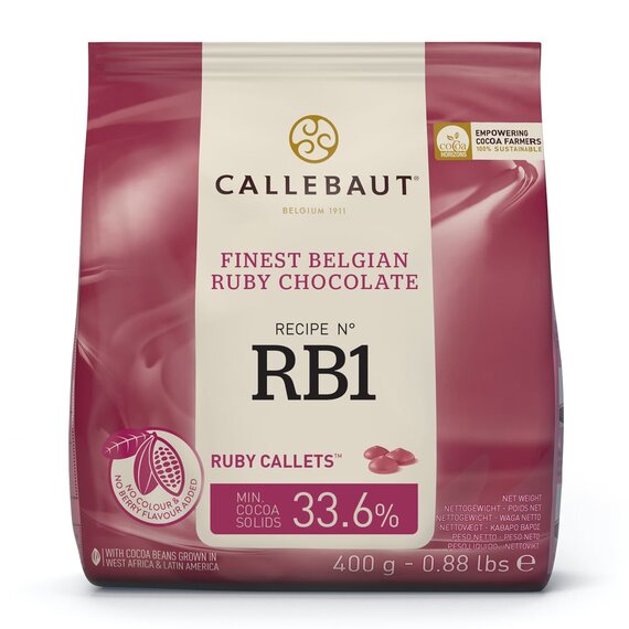 Рубіновий шоколад Callebaut Ruby - RB1 400 г