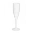 Келих для шампанського з полікарбонату білий 180 мл