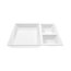 Блюдо для подачі з меламіну трисекційне біле 27×22,5×2,5 см, зображення 3