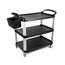 Сервисная тележка для кафе, бара, ресторана профи (черные полки,материал АВС),(98×53×93 см), изображение 3