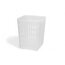 Підставка для столових приладів з поліпропілену квадратна біла 10,5х10,5х13,5 см
