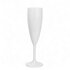Келих для шампанського з полікарбонату білий 180 мл